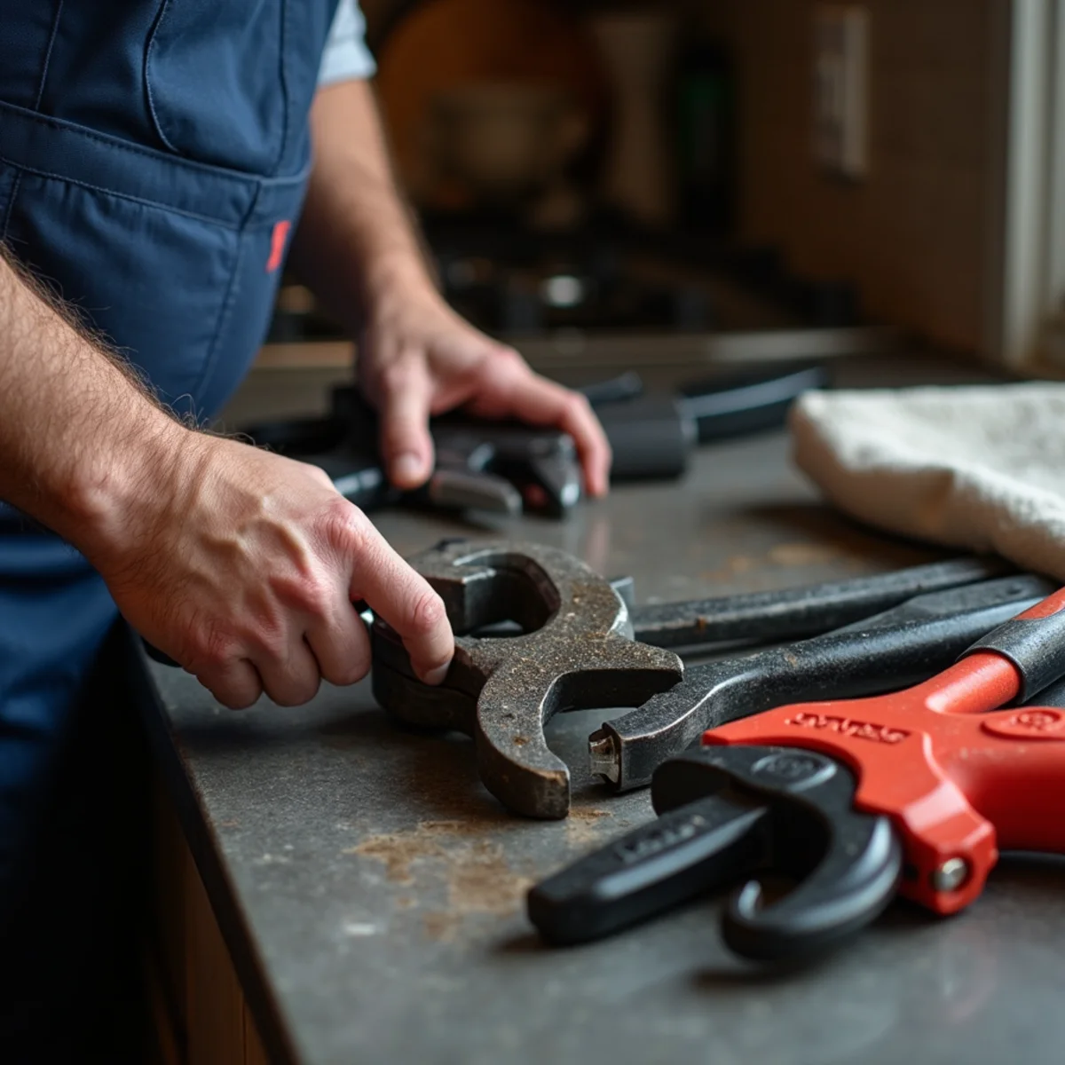 Emergency plumber packing heavy-duty pipe tools for 24/7 night dispatch in Ankeny