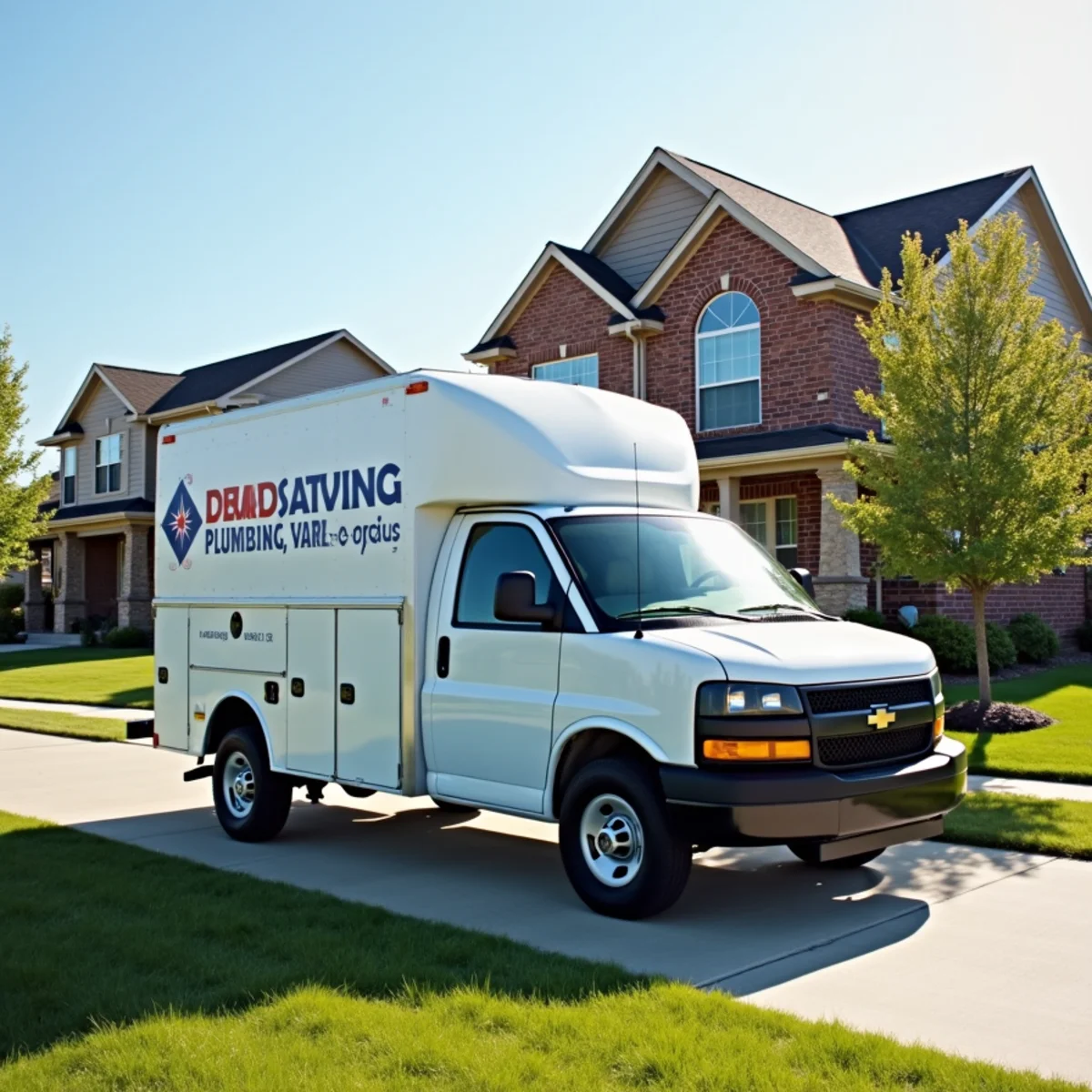 Plumbing Ankeny master plumbing service van fleet on Ankeny Iowa street