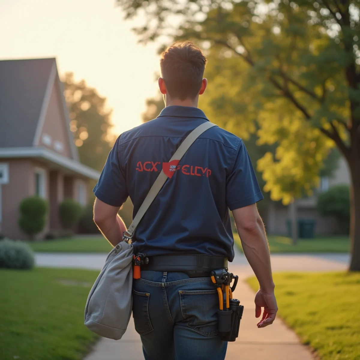 Plumbing technician servicing residential property in Fort Dodge, IA
