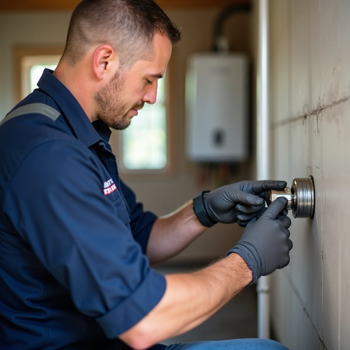 Direct sidewall concentric PVC vent pipe installation for tankless water heater